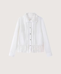 Lace Motif Sheer Shirt