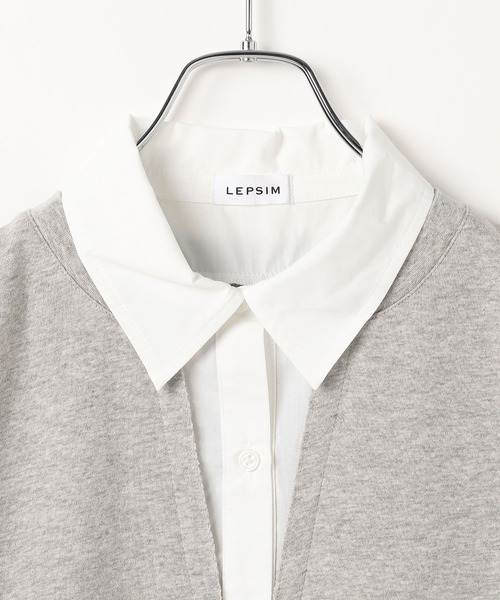 LEPSIM（レプシィム）の「シャツレイヤードチュニックSS　665361（Tシャツ/カットソー・レディース・ブラック/ネイビー/ライトグレー・FREE）」の13枚目の写真