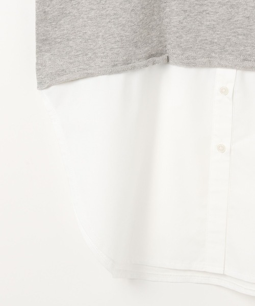 LEPSIM（レプシィム）の「シャツレイヤードチュニックSS　665361（Tシャツ/カットソー・レディース・ブラック/ネイビー/ライトグレー・FREE）」の15枚目の写真