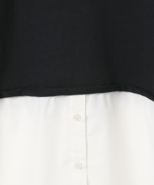 LEPSIM（レプシィム）の「シャツレイヤードチュニックSS　665361（Tシャツ/カットソー・レディース・ブラック/ネイビー/ライトグレー・FREE）」の17枚目の写真