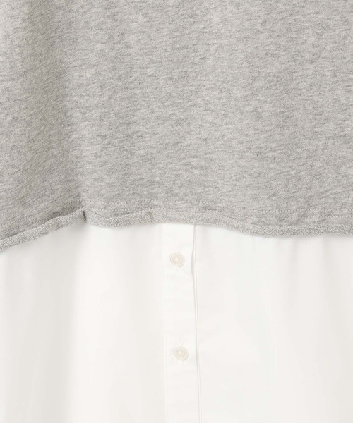 LEPSIM（レプシィム）の「シャツレイヤードチュニックSS　665361（Tシャツ/カットソー・レディース・ブラック/ネイビー/ライトグレー・FREE）」の18枚目の写真