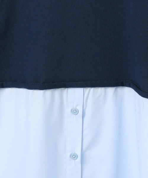 LEPSIM（レプシィム）の「シャツレイヤードチュニックSS　665361（Tシャツ/カットソー・レディース・ブラック/ネイビー/ライトグレー・FREE）」の19枚目の写真