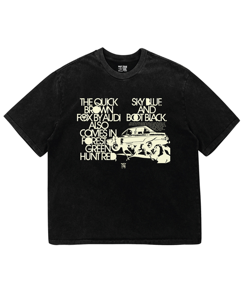 NAVYTEAM(ネイビーチーム)の「SKY BLUE AND BOOT BLACK ピグメントダイング半袖Tシャツ(Tシャツ/カットソー・レディース・ブラック×ベージュ/ブラック×グレー・1/2/3)」の1枚目の写真