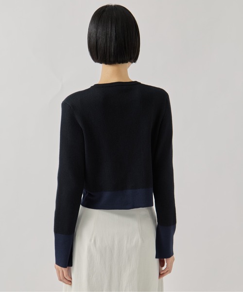 TAN（タン）の「【TAN/タン】《STUDIOUS別注》CARDIGAN/リブニットカーディガン（カーディガン/ボレロ・レディース・ブラウン/ネイビー・FREE）」の19枚目の写真