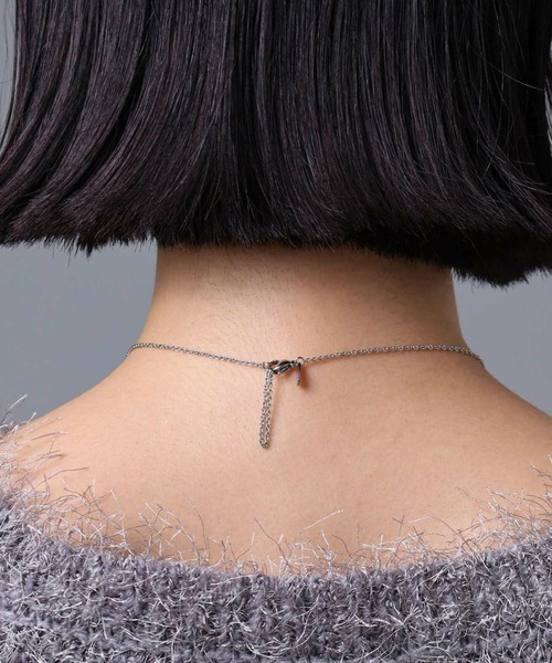 LION HEART（ライオンハート）の「【LION HEART】“LH-1”スタッドダブルリングネックレス/サージカルステンレス＆タングステン（金属アレルギー対応）IT（ネックレス・メンズ・シルバー/ブラック・FREE）」の22枚目の写真