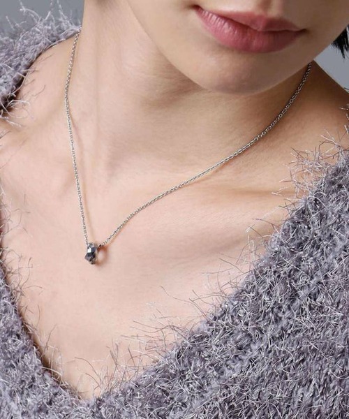 LION HEART（ライオンハート）の「【LION HEART】“LH-1”スタッドダブルリングネックレス/サージカルステンレス＆タングステン（金属アレルギー対応）IT（ネックレス・メンズ・シルバー/ブラック・FREE）」の20枚目の写真