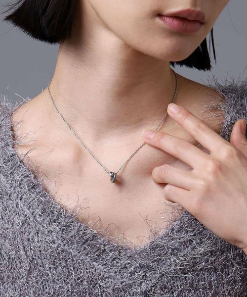 LION HEART（ライオンハート）の「【LION HEART】“LH-1”スタッドダブルリングネックレス/サージカルステンレス＆タングステン（金属アレルギー対応）IT（ネックレス・メンズ・シルバー/ブラック・FREE）」の18枚目の写真