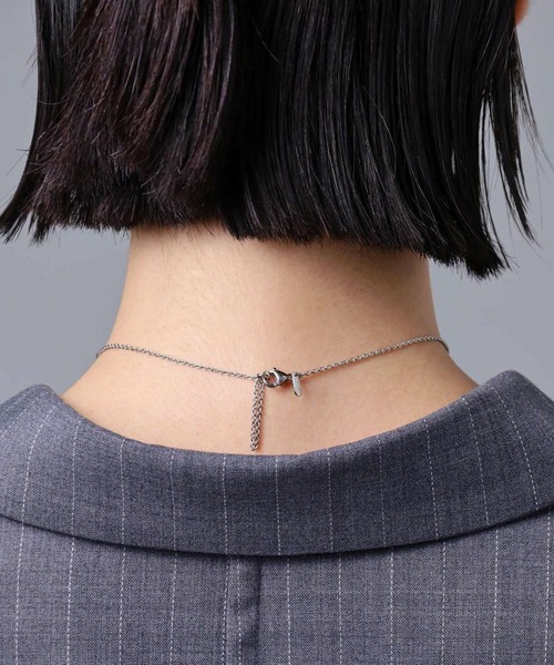 LION HEART（ライオンハート）の「【LION HEART】“LH-1”スタッドダブルリングネックレス/サージカルステンレス＆タングステン（金属アレルギー対応）IT（ネックレス・メンズ・シルバー/ブラック・FREE）」の12枚目の写真