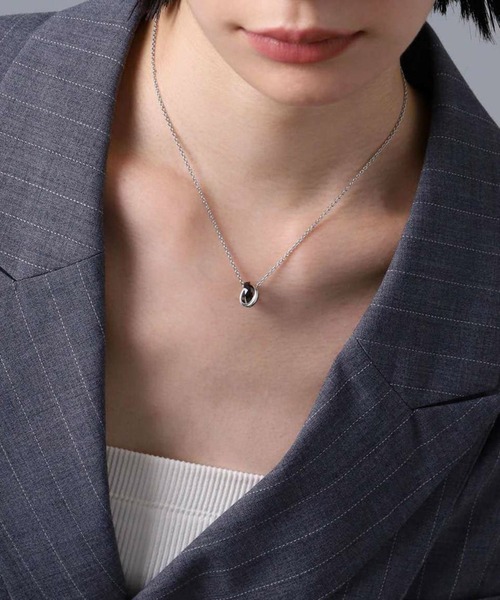 LION HEART（ライオンハート）の「【LION HEART】“LH-1”スタッドダブルリングネックレス/サージカルステンレス＆タングステン（金属アレルギー対応）IT（ネックレス・メンズ・シルバー/ブラック・FREE）」の8枚目の写真