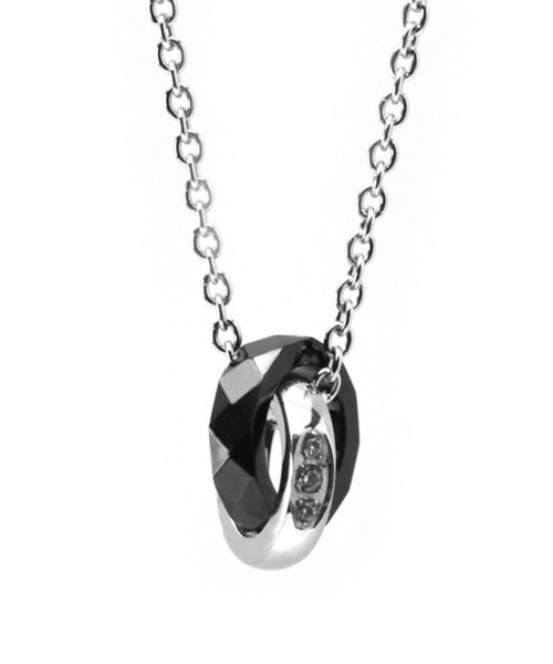 LION HEART（ライオンハート）の「【LION HEART】“LH-1”スタッドダブルリングネックレス/サージカルステンレス＆タングステン（金属アレルギー対応）IT（ネックレス・メンズ・シルバー/ブラック・FREE）」の13枚目の写真