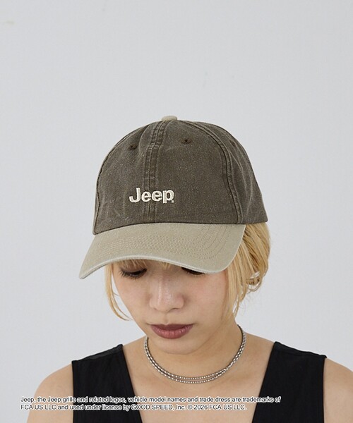 GOOD ROCK SPEED(グッドロックスピード)の「【GOOD ROCK SPEED】ジープ ロゴ刺繍 キャップ ツートンカラー アースカラー(キャップ・レディース・ベージュ・フリー)」の1枚目の写真