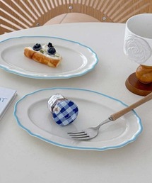 Made in I(���C�h�C���A�C)��Blue Rim Oval Plate(�H��)