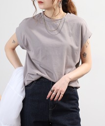 汗じみ軽減加工ノースリーブカットソー