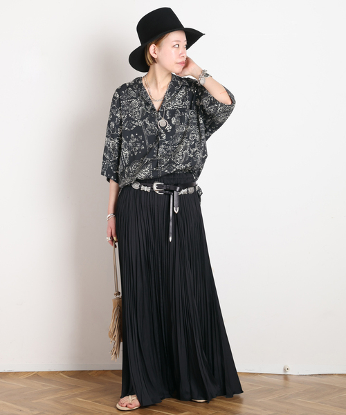 Puntovita(プントヴィータ)の「【PUNTOVITA/プントヴィータ】CONCHO LEATHER SKINY BELT(ベルト・レディース・ブラック・80)」の4枚目の写真