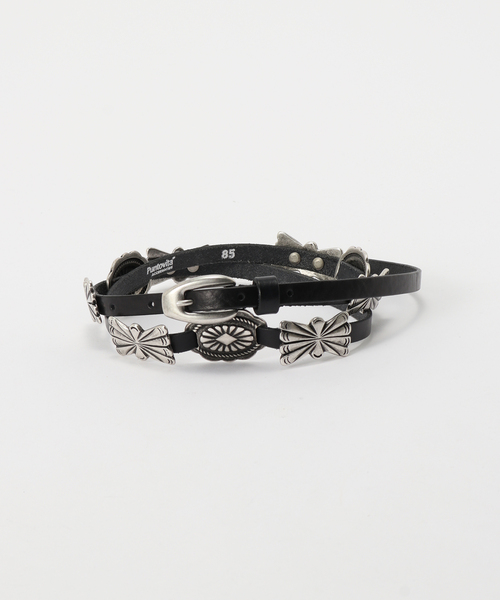 Puntovita(プントヴィータ)の「【PUNTOVITA/プントヴィータ】CONCHO LEATHER SKINY BELT(ベルト・レディース・ブラック・80)」の8枚目の写真
