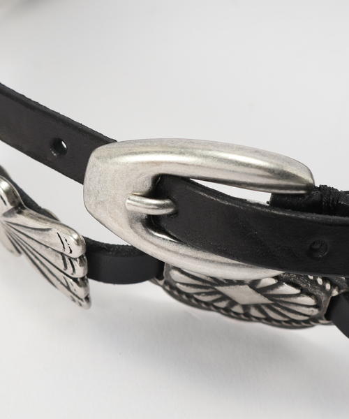 Puntovita(プントヴィータ)の「【PUNTOVITA/プントヴィータ】CONCHO LEATHER SKINY BELT(ベルト・レディース・ブラック・80)」の12枚目の写真