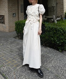 Ameri（アメリ）の「BUMPY GATHER FLARE DRESS（ワンピース）」
