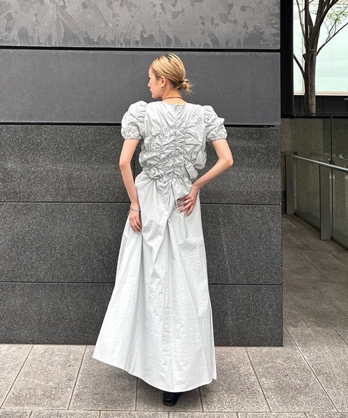 ワンピース BUMPY GATHER FLARE DRESS BUMPY GATHER FLARE DRESS（ワンピース）｜Ameri（アメリ）の