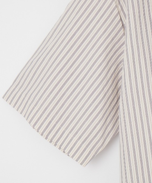 DANTON（ダントン）の「[DANTON/ダントン] コットンリネン ショートスリーブ バンドカラーシャツ(ストライプ)（シャツ/ブラウス・レディース・ホワイト/ブルー・40/38/42）」の13枚目の写真
