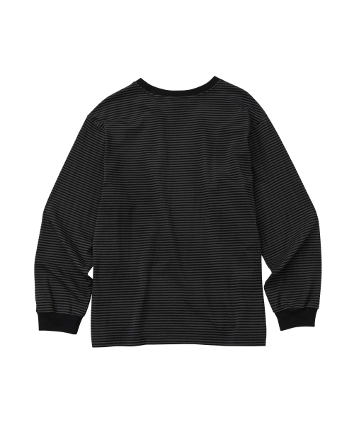WMC（ダブリューエムシー）の「ウォッシュドストライプロングスリーブ_BLACK（Tシャツ/カットソー・メンズ・ブラック・M/L）」の3枚目の写真