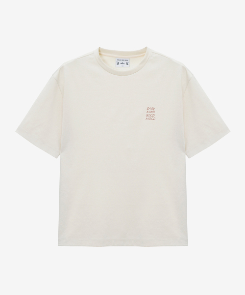 MINDBRIDGE（マインドブリッジ）の「[コリンズ]スーピマ_レタリングバックポイントセミオーバーTシャツ - 4color（Tシャツ/カットソー・メンズ・ベージュ/グリーン/グレー/オフホワイト・95/100/105/110）」の14枚目の写真