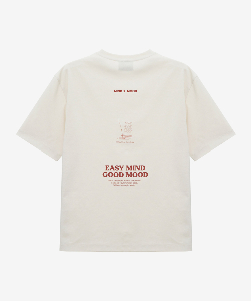 MINDBRIDGE（マインドブリッジ）の「[コリンズ]スーピマ_レタリングバックポイントセミオーバーTシャツ - 4color（Tシャツ/カットソー・メンズ・ベージュ/グリーン/グレー/オフホワイト・95/100/105/110）」の15枚目の写真