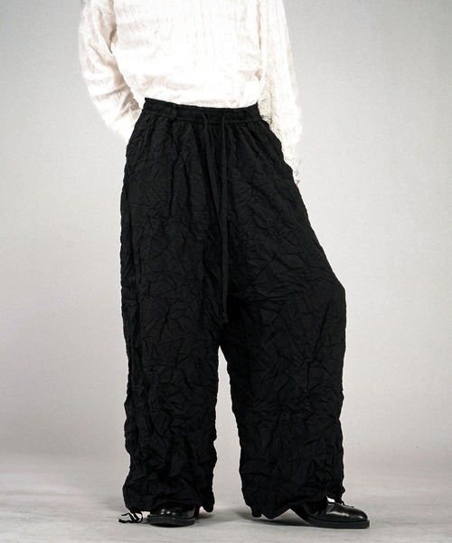 NO ID.(ノーアイディ)の「【NO ID.】Washer Wide Pants / ワッシャー ワイド パンツ(その他パンツ・メンズ・ブラック/ブルーグレー・2/1)」の6枚目の写真