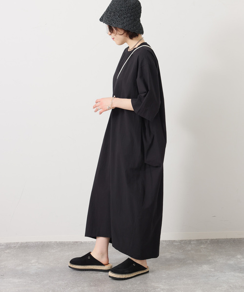 JOURNAL STANDARD LUXE（ジャーナルスタンダード　ラックス）の「タイプワッシャー リブワンピース（ワンピース・レディース・ブラック・FREE）」の3枚目の写真