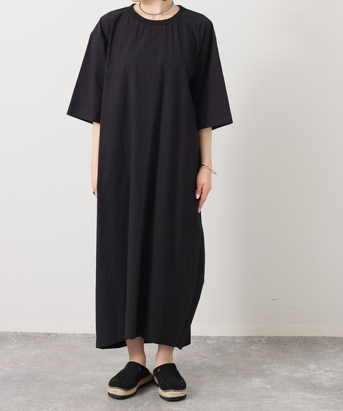 JOURNAL STANDARD LUXE（ジャーナルスタンダード　ラックス）の「タイプワッシャー リブワンピース（ワンピース・レディース・ブラック・FREE）」の6枚目の写真