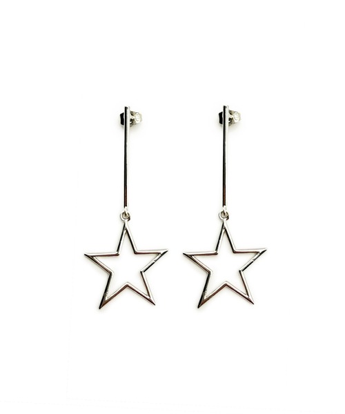 CARROLL(キャロル)の「CARROLL キャロル スティックドロップビッグスターデザインピアス(ピアス(両耳用)・レディース・シルバー・FREE)」の1枚目の写真