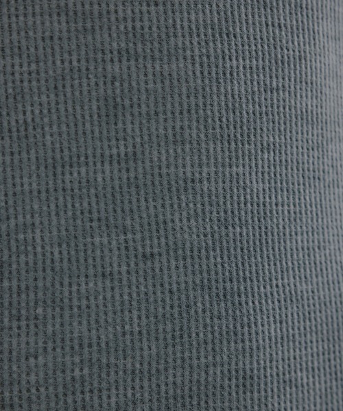 slattgir（スラットジール）の「高身長　ヘンリーネックワッフルタンクトップ（トールサイズ）Essenave（Tシャツ/カットソー・レディース・杢グレー/ブラウン・TM/TL/TLL）」の3枚目の写真