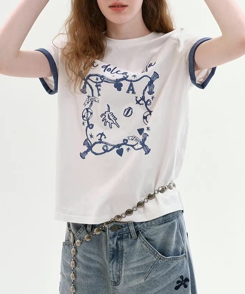 Fano Studios(ファノ ストゥディオズ)の「ラウンドネック 海モチーフ グラフィックTシャツ FX26S075【Fano Studios】【2026SS】(Tシャツ/カットソー・レディース・ライトブルー/ホワイト・S/M/L)」の15枚目の写真