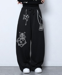 BLACKQUEEN（ブラッククイーン）の「【BLACKQUEEN】チェーンプリントバルーンパンツ（スウェットパンツ）」