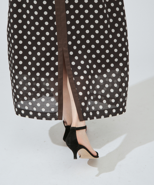 VERMEIL par iena（ヴェルメイユパーイエナ）の「ドットコクーンスカート（スカート・レディース・ブラウン/ネイビー・38/36）」の11枚目の写真