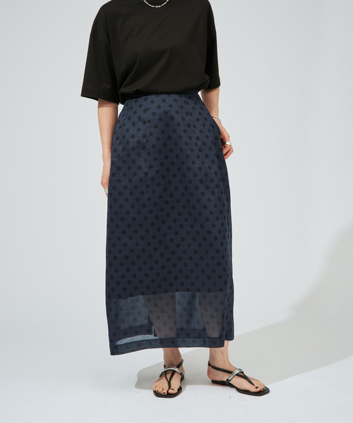 VERMEIL par iena（ヴェルメイユパーイエナ）の「ドットコクーンスカート（スカート・レディース・ブラウン/ネイビー・38/36）」の14枚目の写真