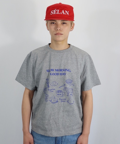 SELAN(セラン)の「【ユニセックス】SLOW MORNING GOOD DAY半袖Tシャツ(Tシャツ/カットソー・メンズ・ネイビー/グレー/ホワイト・MEDIUM/LARGE)」の18枚目の写真