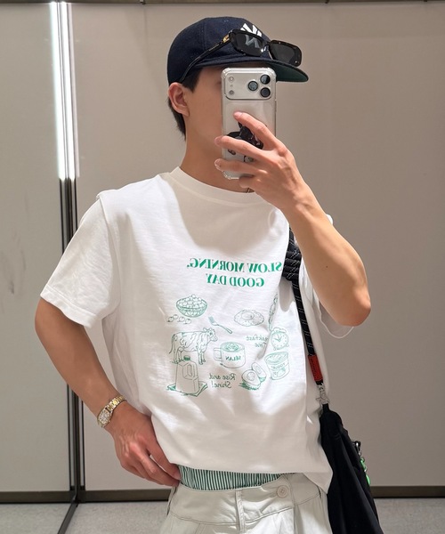SELAN(セラン)の「【ユニセックス】SLOW MORNING GOOD DAY半袖Tシャツ(Tシャツ/カットソー・メンズ・ネイビー/グレー/ホワイト・MEDIUM/LARGE)」の16枚目の写真