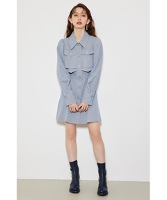 デイジーバックルデニムミニ ワンピース（ワンピース）｜MARY QUANT