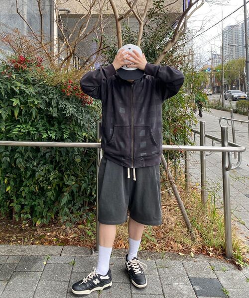 KNITTED（ニッティド）の「バミューダトレーニングハーフパンツピグメントウォッシングチャコール（その他パンツ・レディース・その他・MEDIUM/LARGE/X-LARGE）」の2枚目の写真
