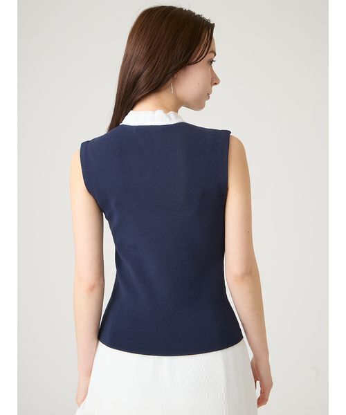 CELFORD（セルフォード）の「【洗える】【UVカット】シフォンボウタイニットプルオーバー（ニット/セーター・レディース・オフホワイト/ライム/その他/ネイビー・36/38）」の15枚目の写真