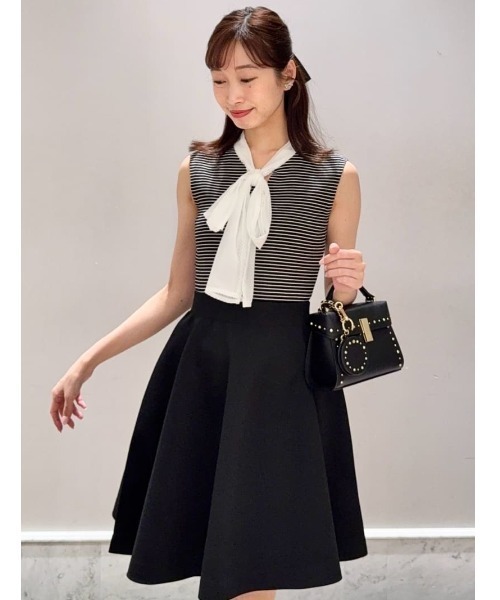 CELFORD（セルフォード）の「【洗える】【UVカット】シフォンボウタイニットプルオーバー（ニット/セーター・レディース・オフホワイト/ライム/その他/ネイビー・36/38）」の21枚目の写真