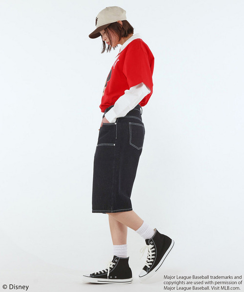BACK TO THE FIELD(バック トゥー ザ フィールド)の「【MLB】Baggy Jean Shorts(デニムパンツ・メンズ・インディゴブルー/ブルー/ブラック・MEDIUM/LARGE/XL)」の20枚目の写真