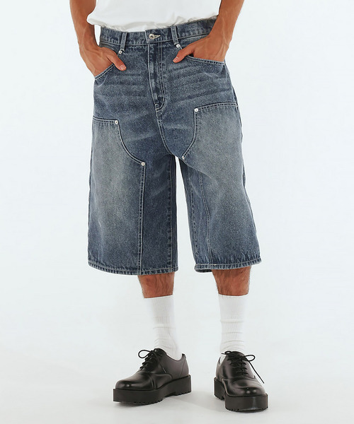 BACK TO THE FIELD(バック トゥー ザ フィールド)の「【MLB】Baggy Jean Shorts(デニムパンツ・メンズ・インディゴブルー/ブルー/ブラック・MEDIUM/LARGE/XL)」の13枚目の写真