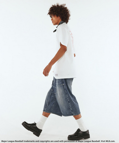BACK TO THE FIELD(バック トゥー ザ フィールド)の「【MLB】Baggy Jean Shorts(デニムパンツ・メンズ・インディゴブルー/ブルー/ブラック・MEDIUM/LARGE/XL)」の10枚目の写真