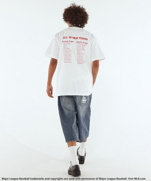 BACK TO THE FIELD(バック トゥー ザ フィールド)の「【MLB】Baggy Jean Shorts(デニムパンツ・メンズ・インディゴブルー/ブルー/ブラック・MEDIUM/LARGE/XL)」の9枚目の写真