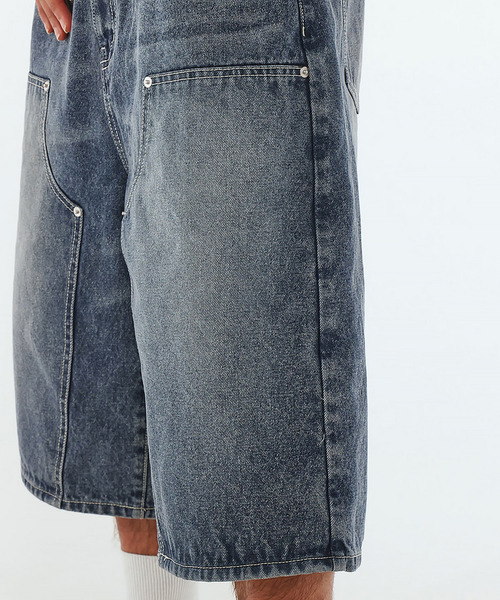 BACK TO THE FIELD(バック トゥー ザ フィールド)の「【MLB】Baggy Jean Shorts(デニムパンツ・メンズ・インディゴブルー/ブルー/ブラック・MEDIUM/LARGE/XL)」の8枚目の写真