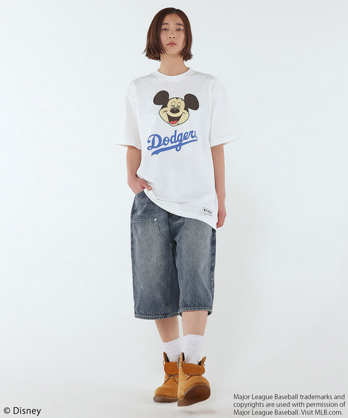 BACK TO THE FIELD(バック トゥー ザ フィールド)の「【MLB】Baggy Jean Shorts(デニムパンツ・メンズ・インディゴブルー/ブルー/ブラック・MEDIUM/LARGE/XL)」の6枚目の写真