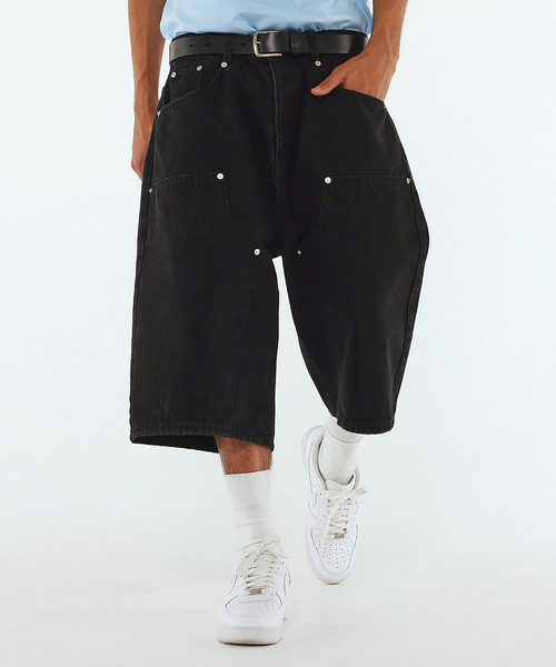 BACK TO THE FIELD(バック トゥー ザ フィールド)の「【MLB】Baggy Jean Shorts(デニムパンツ・メンズ・インディゴブルー/ブルー/ブラック・MEDIUM/LARGE/XL)」の5枚目の写真