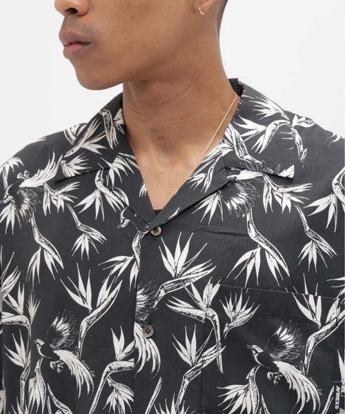 AVIREX(アヴィレックス)の「ALOHA SHIRT "BIRD OF PARADISE FLOWER" / アロハシャツ ”極楽鳥花” / AVIREX / アヴィレックス(シャツ/ブラウス・メンズ・サックスブルー/ブラック・MEDIUM/XX-LARGE/X-LARGE/LARGE)」の7枚目の写真