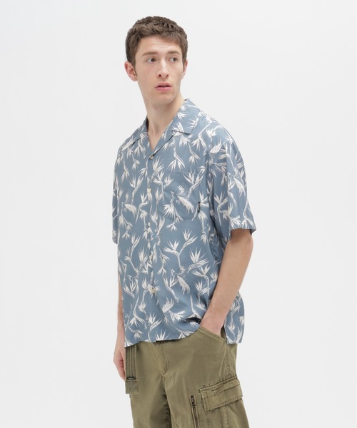 AVIREX(アヴィレックス)の「ALOHA SHIRT "BIRD OF PARADISE FLOWER" / アロハシャツ ”極楽鳥花” / AVIREX / アヴィレックス(シャツ/ブラウス・メンズ・サックスブルー/ブラック・MEDIUM/XX-LARGE/X-LARGE/LARGE)」の15枚目の写真